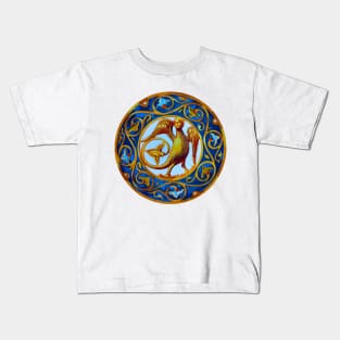 Drawing of mystical figure with vintage medieval Kids T-Shirt